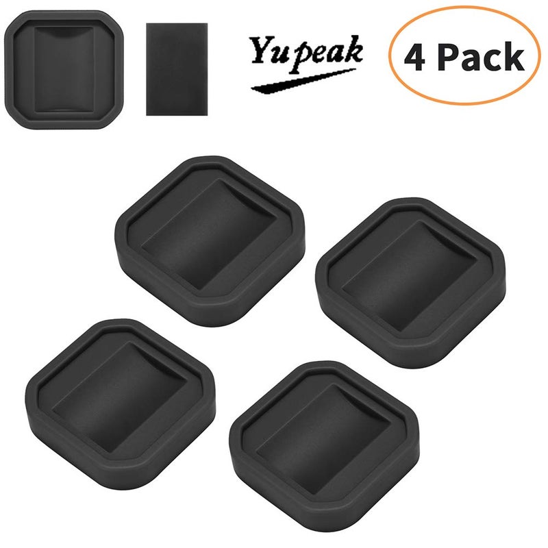 Yupeak Furniture Wheel Caster Cups/Floor Protectors, Silicone Non-Slip Caster Cups is Deal for Furniture Small Wheels/Furniture Leg and Prevents Scratches 1.75x1.75(4PACK(Black) - Image 4
